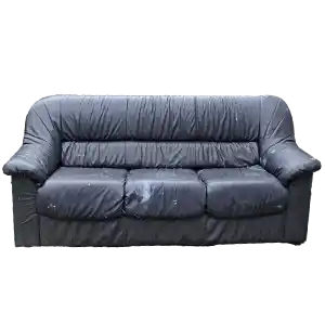 Old Couch ready for curbside pickup service