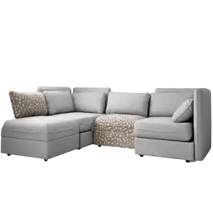 3 Piece Sectional Couch for curbside pickup with SamedayCurbside
